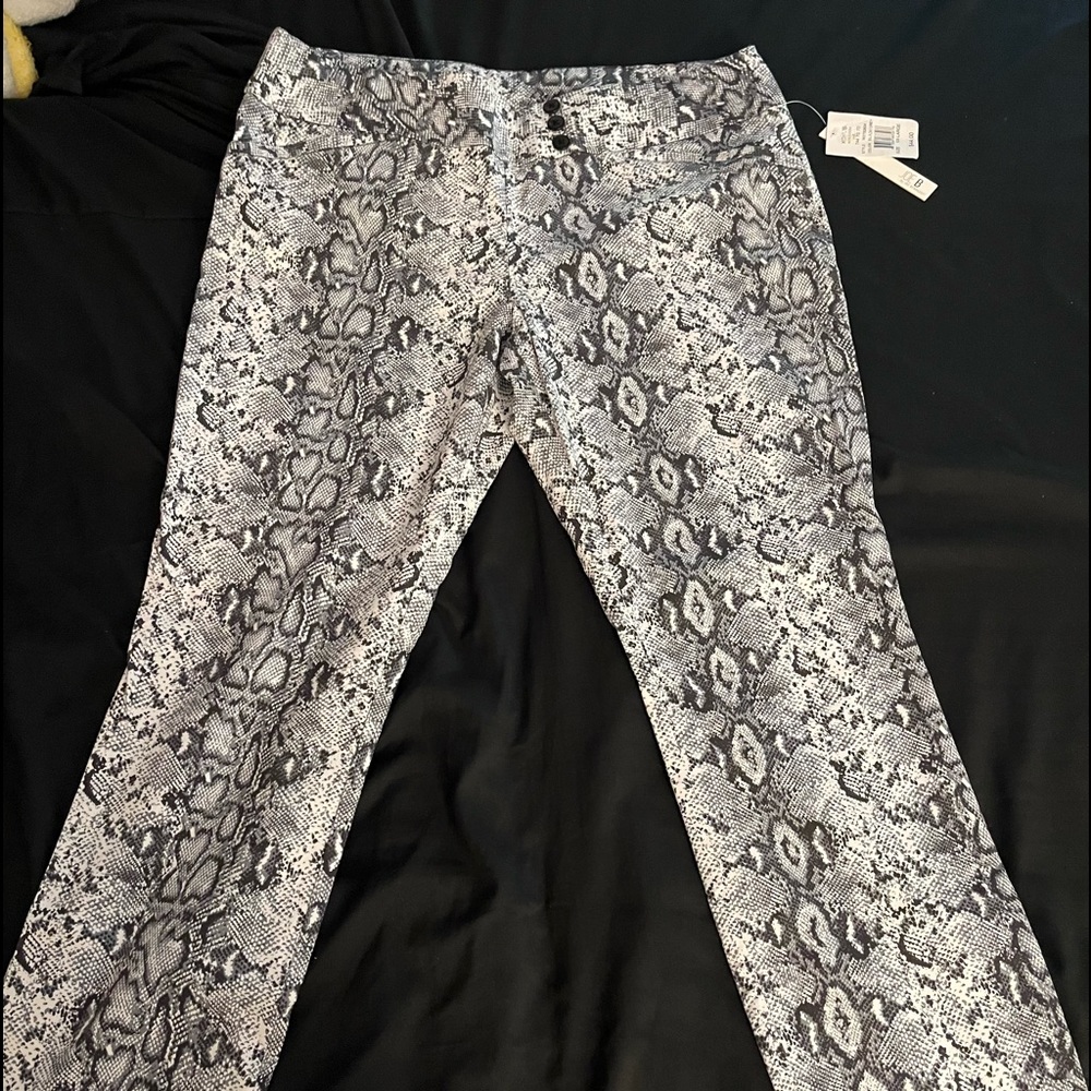 Junior’s Joe B snake print cropped pants in size xxl